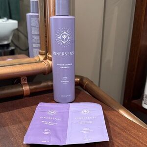 Innersense Bright Balance Hairbath Shampoo and samples. All new, unopened.